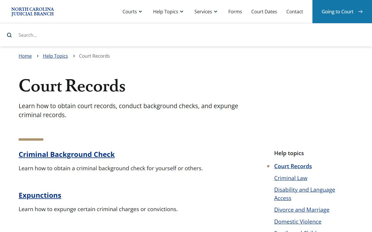 Clay County court records help topic search information