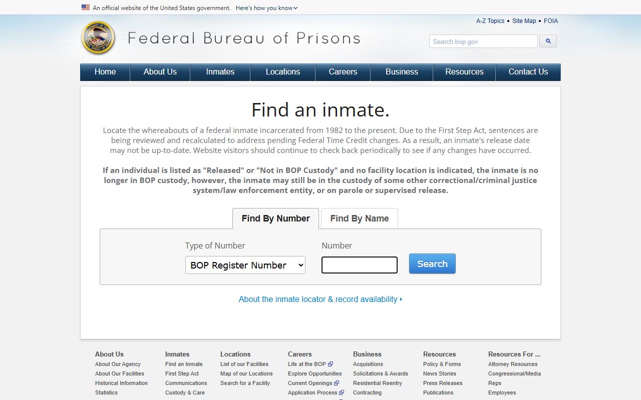 Clay County inmate search Federal Bureau of Prisons locator
