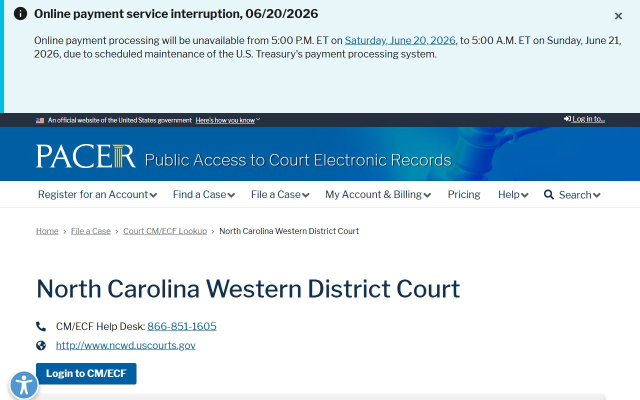 Clay County inmate records PACER Western District lookup