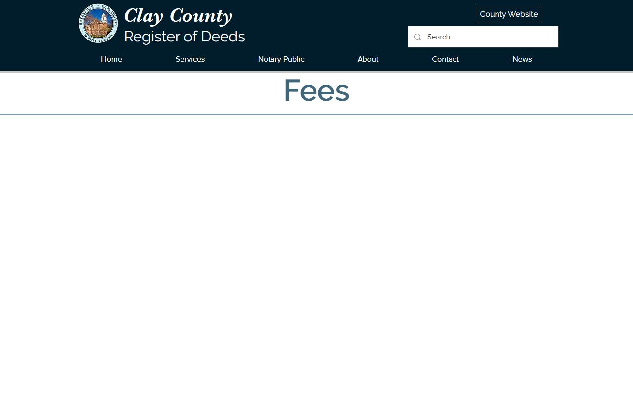 Clay County marriage records fee information