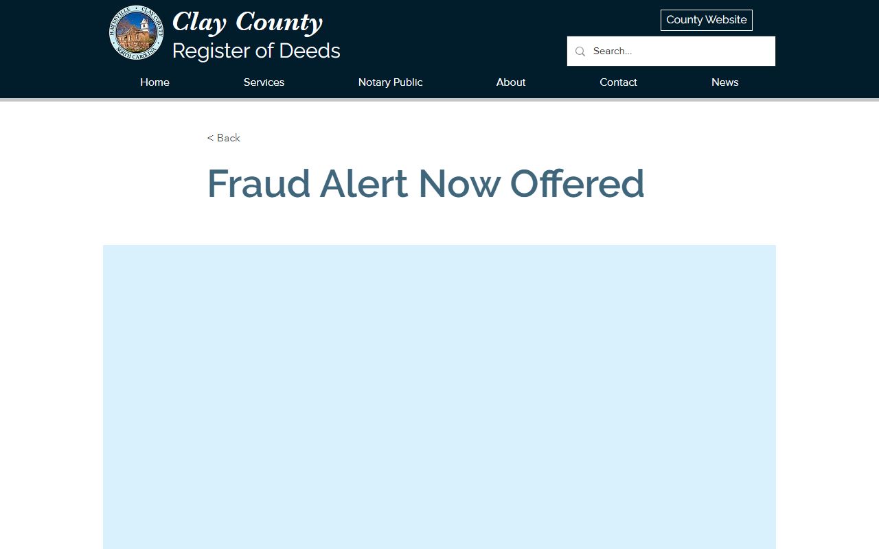 Clay County probate records property fraud alert context