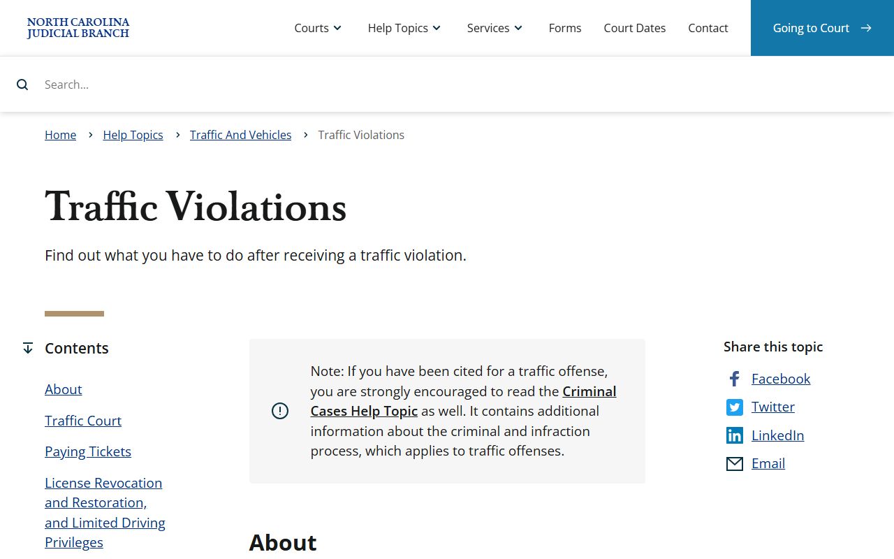 Clay County traffic court records North Carolina traffic violations help